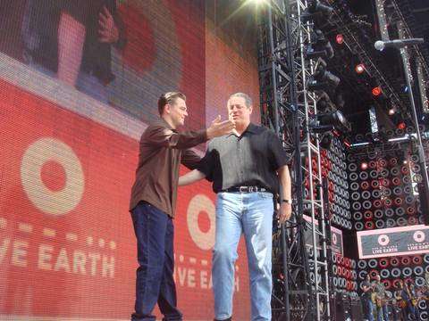 Al Gore e Leonardo Di Caprio al Live Earth del 2007. Foto di Rasmin  su Flickr, CC BY-NC-ND.