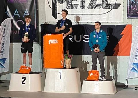Campionati Europei giovanili lead di Helsinki podio maschile (foto Fasi)