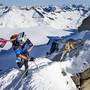 Francois Cazzanelli impegnato nell'ultimo Adamello Ski Raid (foto fb jeantet)