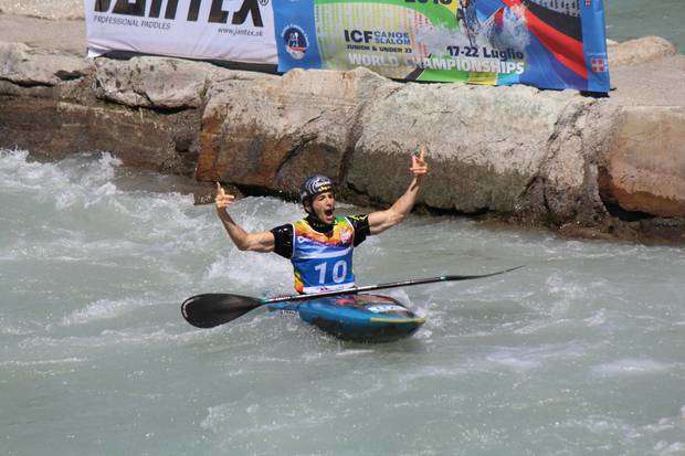 Jacob Weger nel kayak (foto organizzazione)