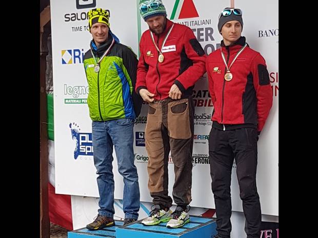 Podio maschile Campionati Italiani Winter Triathlon 2018