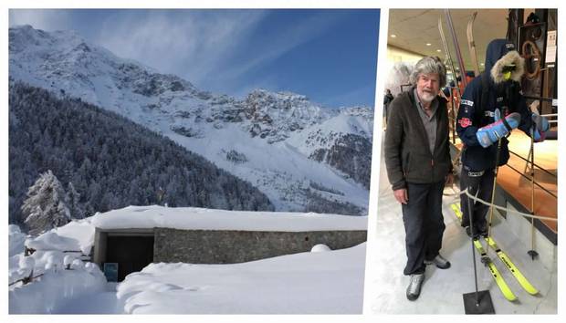 Reinhold Messner nel suo museo nel Parco dello Stelvio (foto Piemonte Parchi)