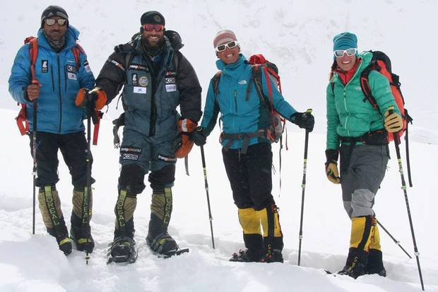 Simone Moro, Tamara Lunger, Alex Txicon e Ali Sadpara i conquistari del Nanga Parbat in inverno (foto FB Moro)