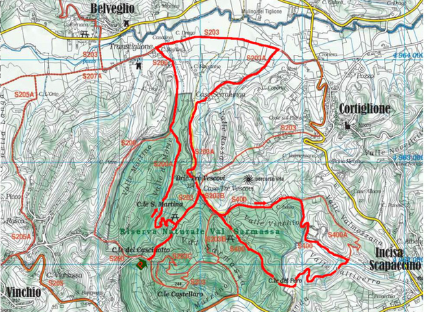 Val Sarmassa cartina (foto greenwaybike)