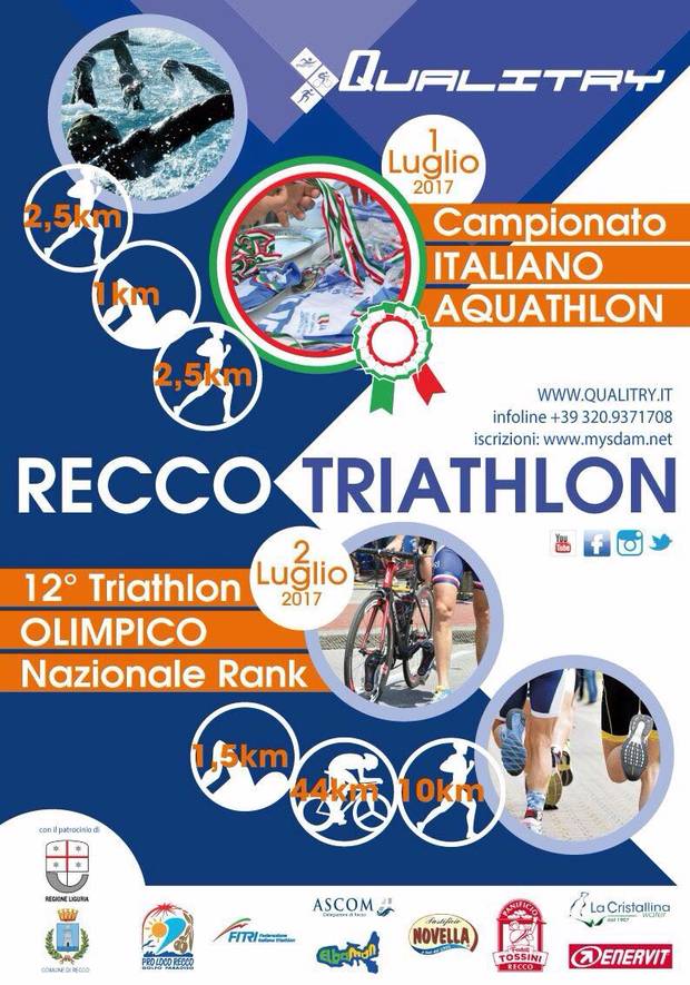 Volantino Aquathlon  e Triathlon Recco 2017